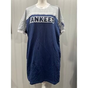 NY Yankees Tunic Dress Heavy T Shirt MLB Women's Size M Carl‎ Banks